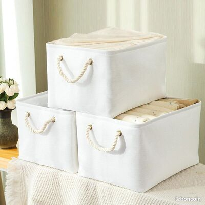 Panier de Rangement - LinenFoldBasket™ - Blanc