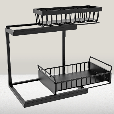 Rangement salle de bain - RackCabinetOrganizer™ - Noir