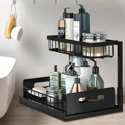 Rangement salle de bain - RackCabinetOrganizer™ - Noir