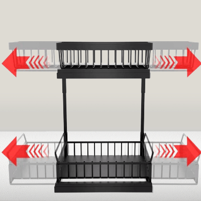 Rangement salle de bain - RackCabinetOrganizer™ - Noir